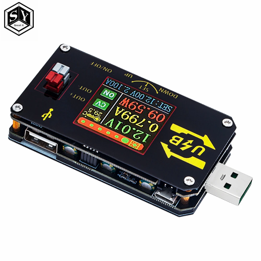 XY-UDP Digital USB DC DC Converter CC CV 0.6-30V 5V 9V 12V 24V 2A 15W Power Module Desktop Adjustable Regulated power supply