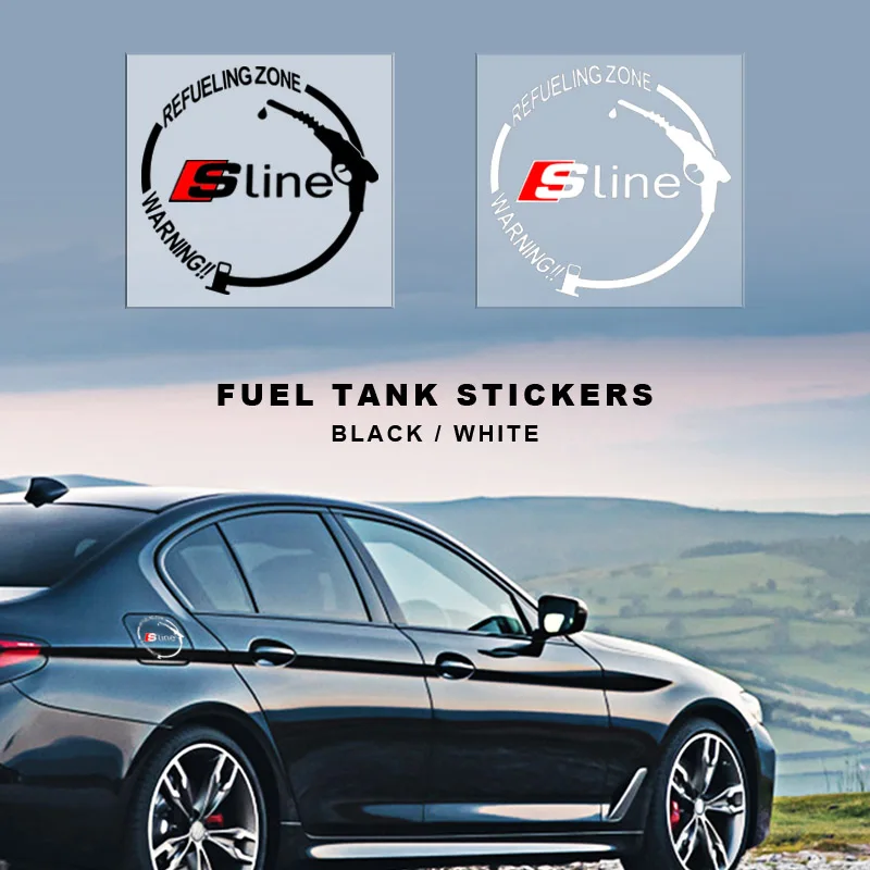 

Car Fuel Tank Cap Sticker Body Windows Auto Emblem Decorate for Audi TT Q3 Q5 Q7 Q8 A4 A5 A8 8L R8 B5 B6 B7 B8 B9 Q7 8P 8V 8L A3