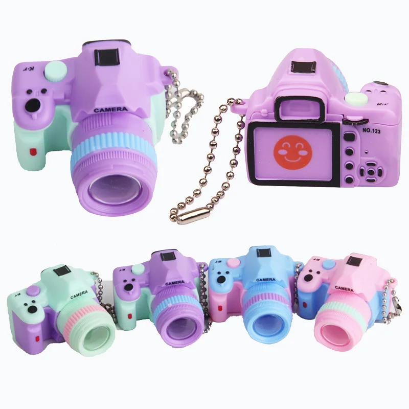 

4.5cmx4cm Cartoon Camera Key Chain Doll Accessories Mini Portable Camera Dollhouse Toy Gift 1Pcs