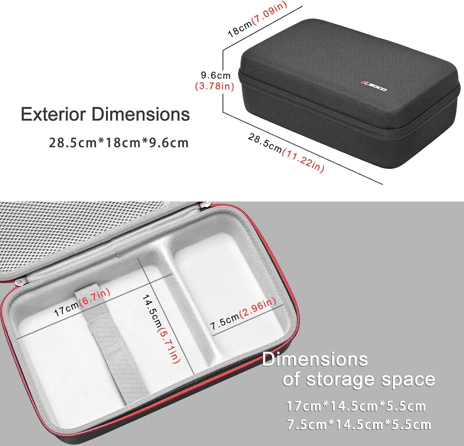 Imagem -02 - Estojo Protetor para Beelink Ser8 Mini pc Viagem Eva Bolsa de Transporte Capa Bolsa para Beelink Ser8