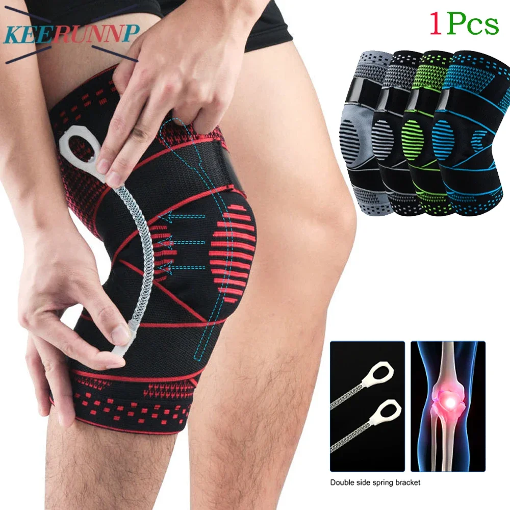 1Pcs Knee Brace Support for Sport- Premium Compression Knee Sleeve - Knee Support Patella Stabilizer for Meniscus Tear,Arthritis