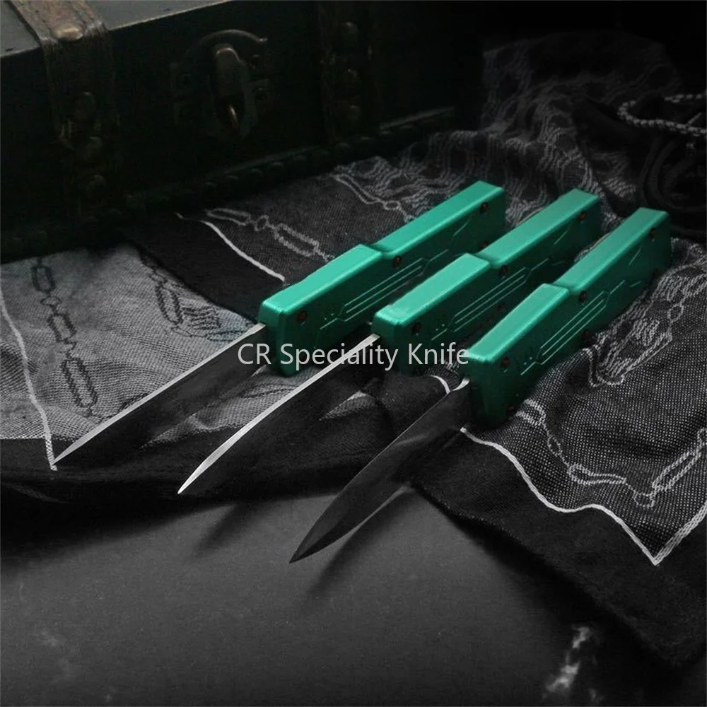 Mini Bounty Hunter Pocket Folding Knife Matte Tanto D2 Blade Green Aviation Aluminum Handle Outdoor Tactical EDC Tool