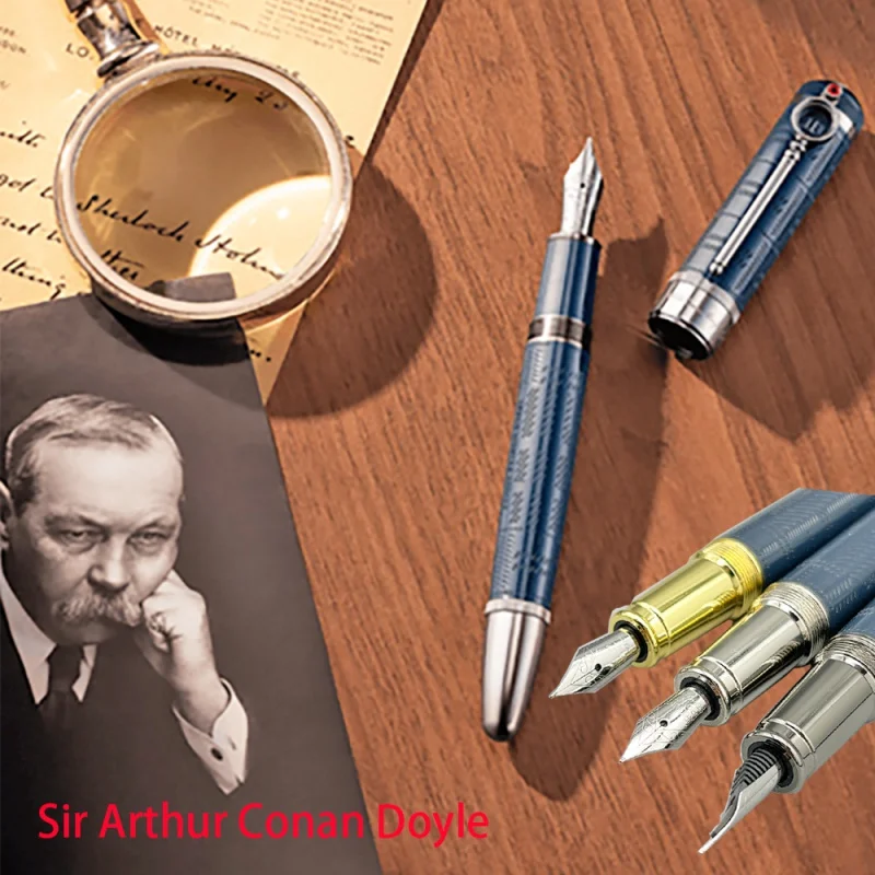 

Sir Arthur Conan Doyle MB Fountain Pen With Manifying Gass Rund Design Writer Edition B-Quality