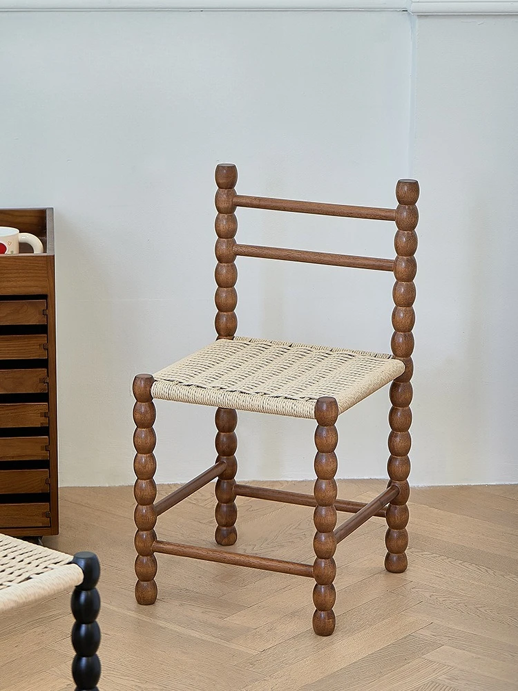 الشمال، الخشب الصلب، المنسوجة، كرسي الطعام، المنزل، شقة صغيرة، وابي سابي #3