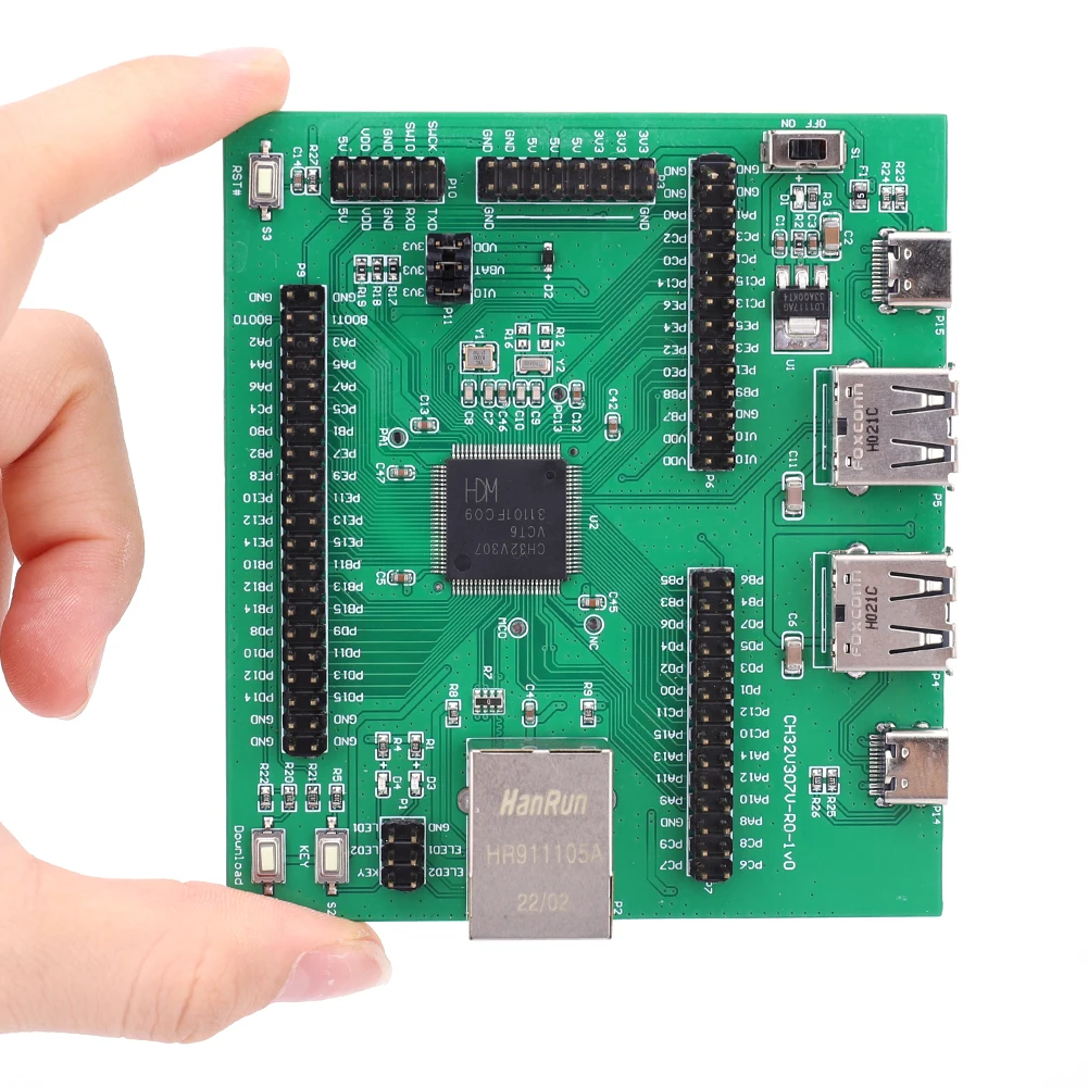 لوحة تطوير CH32V307 CH32V307V-EVT-R0 MCU لوحة تقييم USB على متن الارتباط تنزيل مصحح الأخطاء