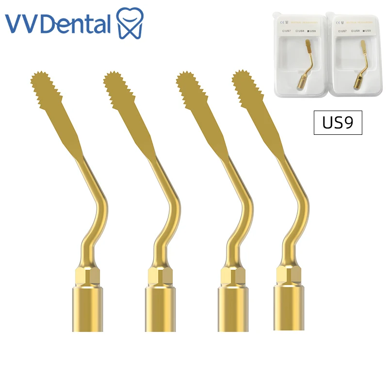 

VVDental Dental Piezo Surgery Tip US9 Scaler Implant Exhaust Tips for Mectron,EMS,Woodpecker Cutter Bone Tools