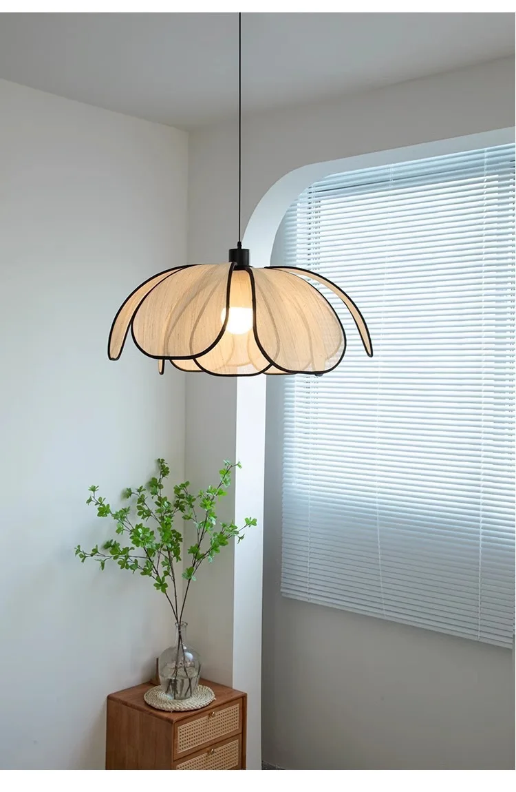 

French cream style chandeliers Nordic simple dining room living room bedroom art petal light