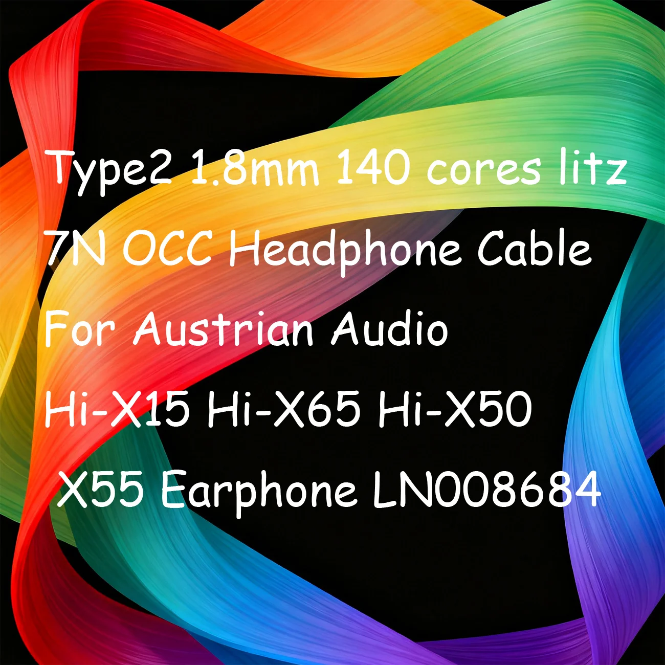 

Type2 1.8mm 140 cores litz 7N OCC Headphone Cable For Austrian Audio Hi-X15 Hi-X65 Hi-X50 X55 Earphone LN008684