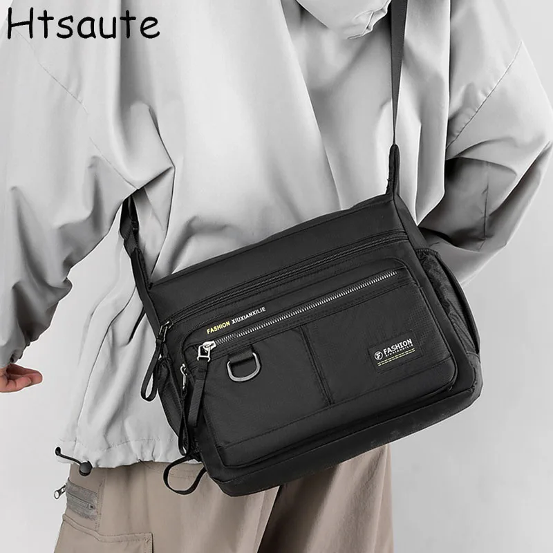 

Мужская сумка-портфель из ткани Оксфорд, мужская повседневная сумка, сумки через плечо, модные маленькие квадратные сумки для ручной машины bolsos