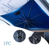 1pc Car Insulation Protection Shade Umbrella Car Foldable V-neck Sunblind Car Windshield Sunshades Auto Exterior Accessories