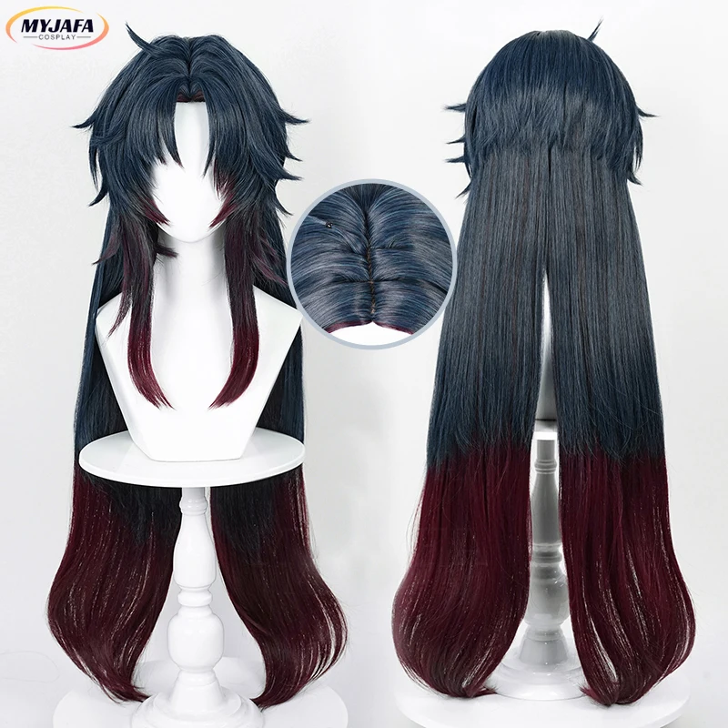 High Quality Blade Cosplay Wig Anime Blade Long Dark Blue Brown Red Heat Resistant Synthetic Hair Role Play Wigs + Wig Cap