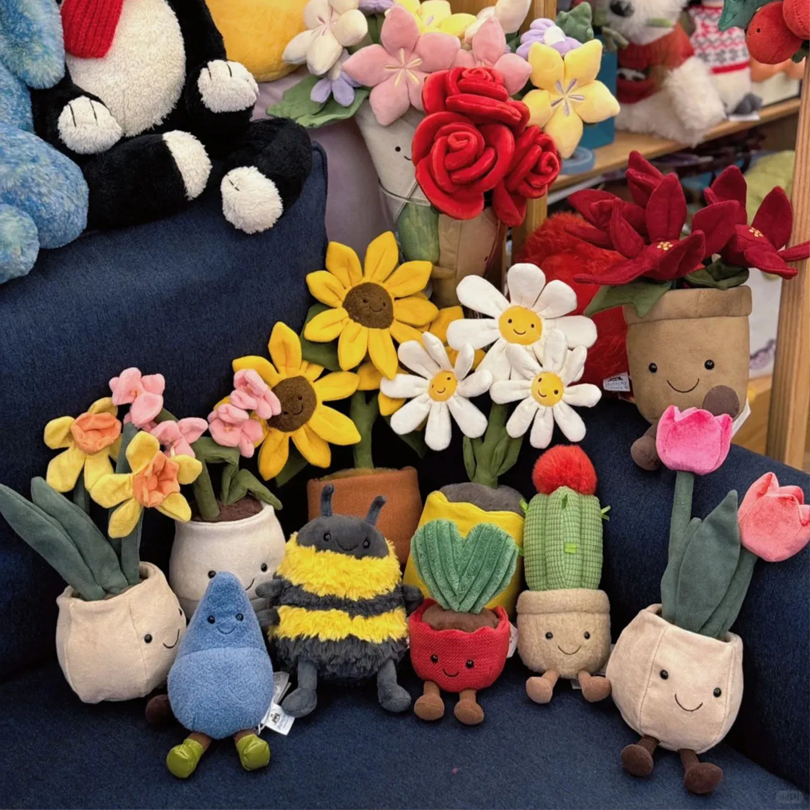 Giocattolo Decorativo JC Plush a Forma di Pianta in Vaso, Girasole e Margherita, Peluche Morbido e Confortevole, Decorazione per la Casa, Regalo Trendy