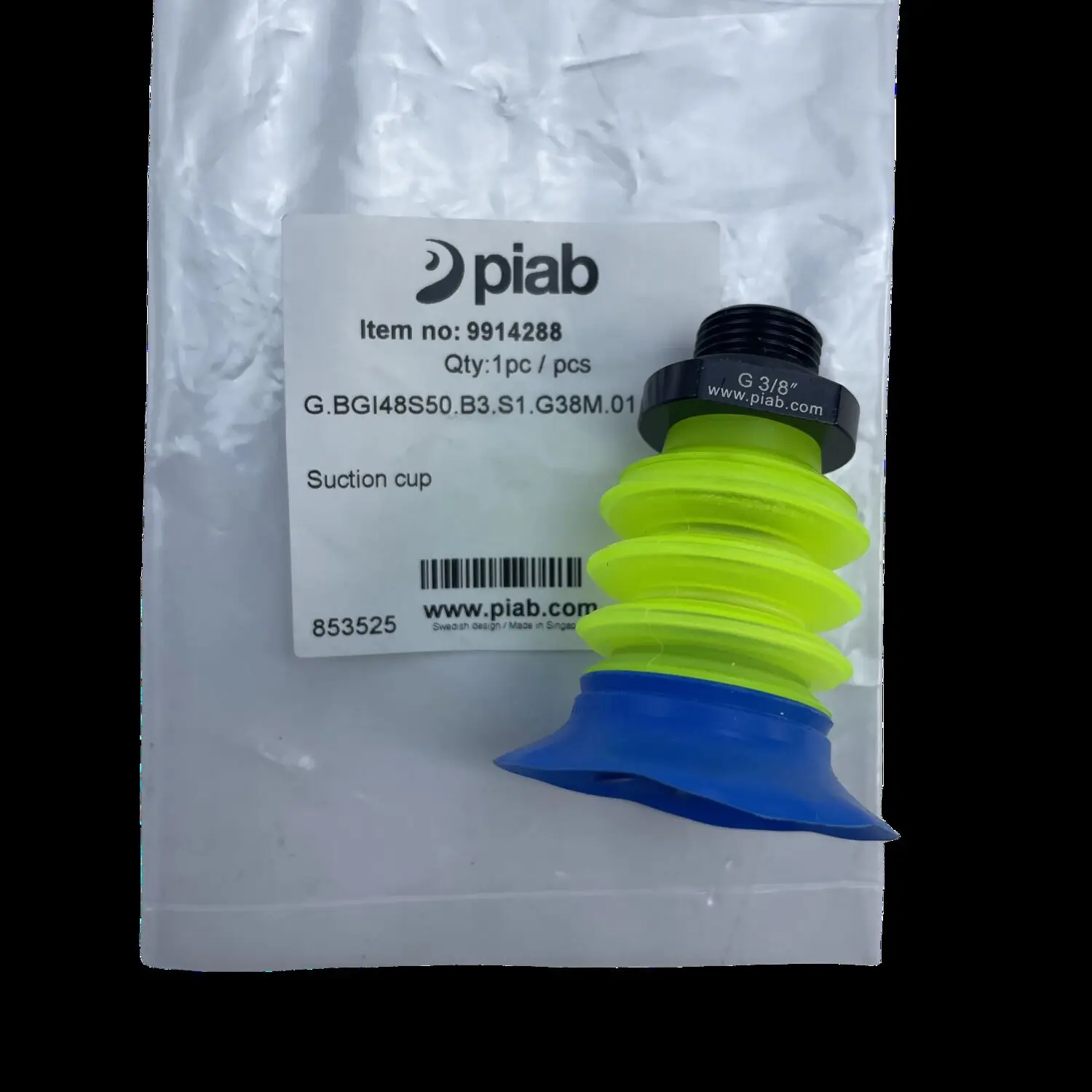 PIAB Suction Cups, Models 9912151, 9912152, And 9914288, All Brand New, Original, In