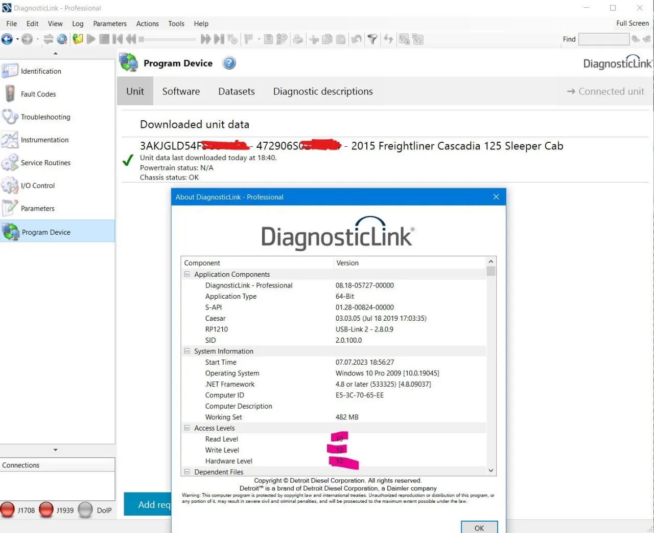 Detroit Diesel DDDL Dataset Firmware Export&Import Tool