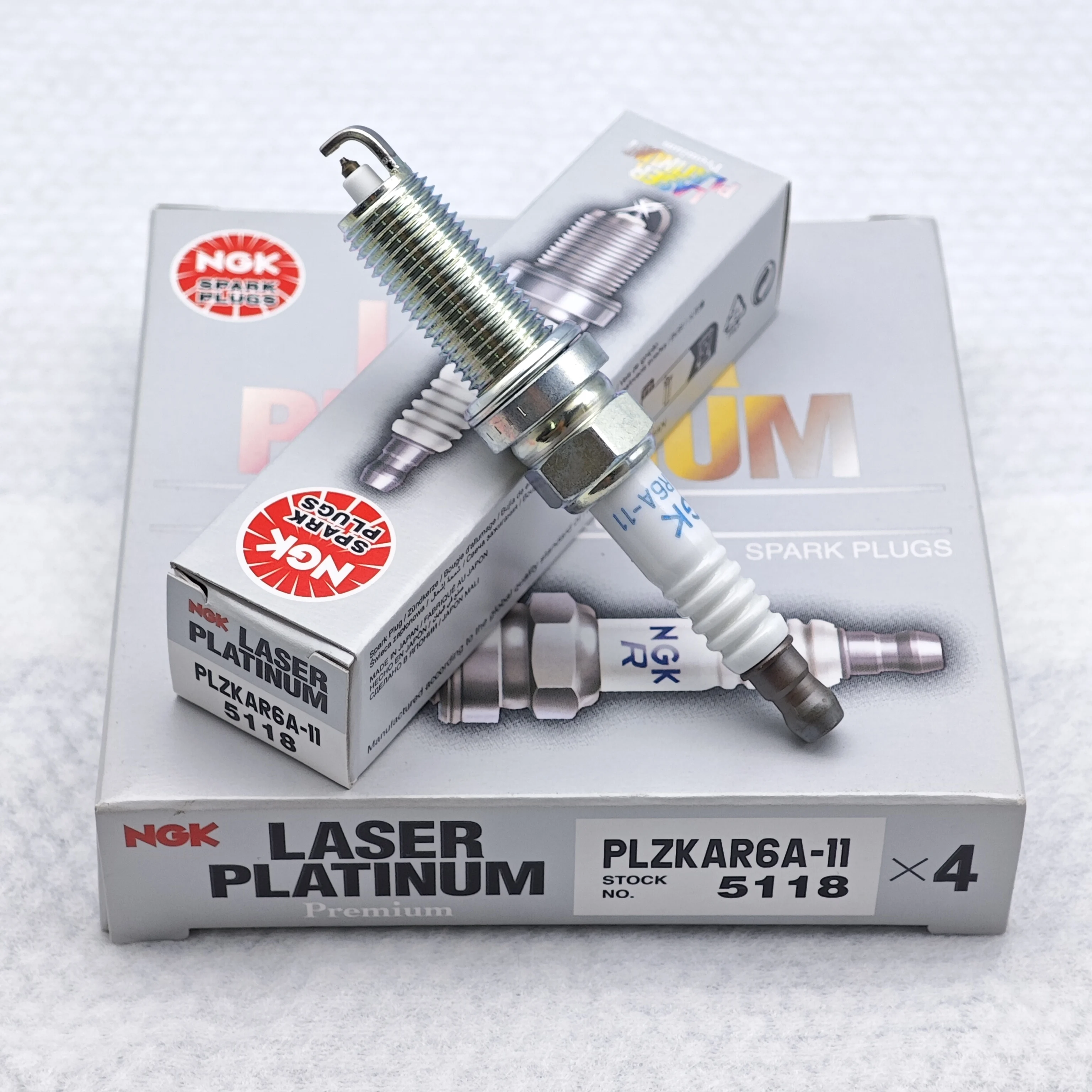 

4pcs Original NGK Platinum Spark Plug PLZKAR6A-11 5118 22401-CK81B is applicable to Renault M4R Nissan HR16