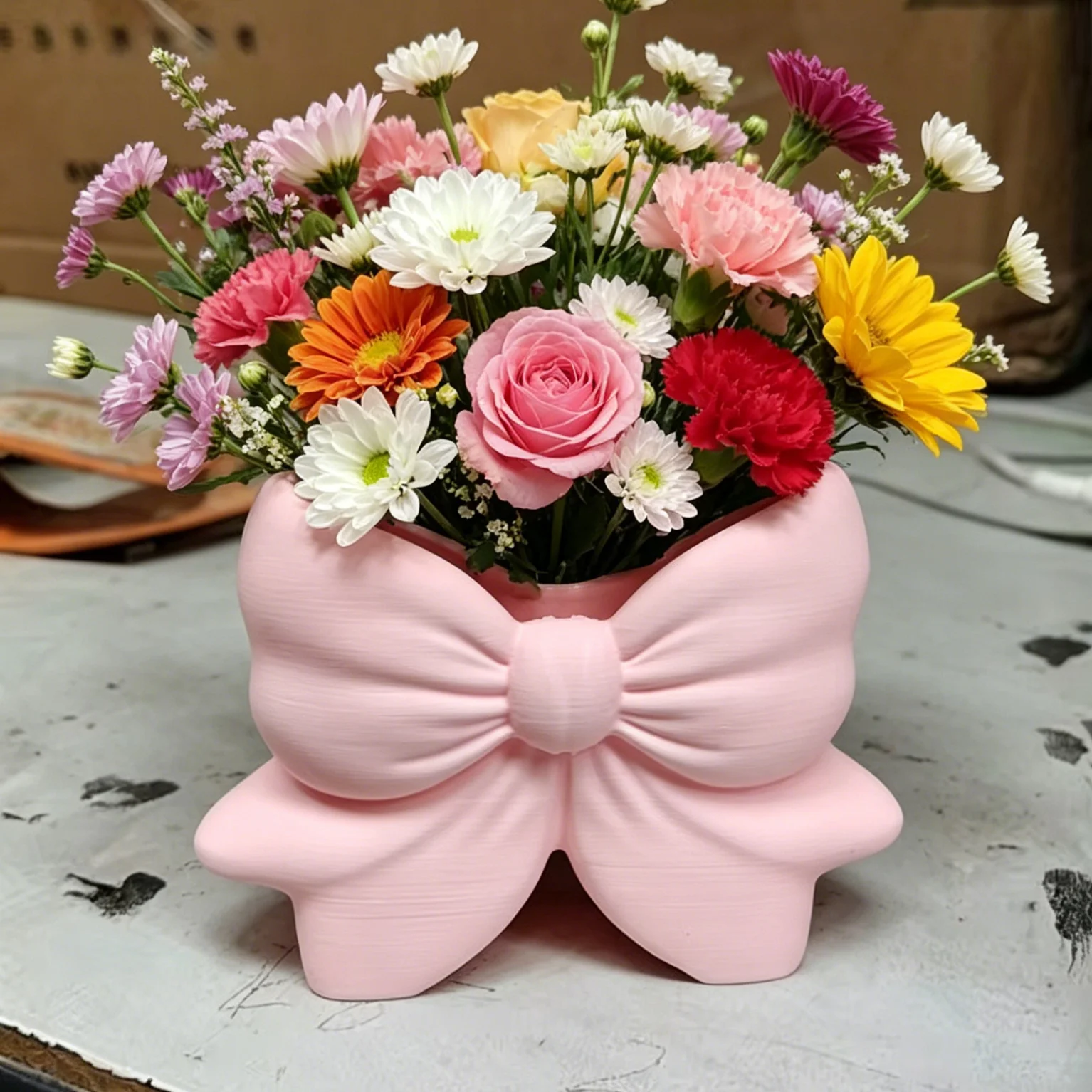 Butterfly Knot Vase Creative Desktop Interior Decoration European Dry Flowers Ornament High Beauty Companion Gift