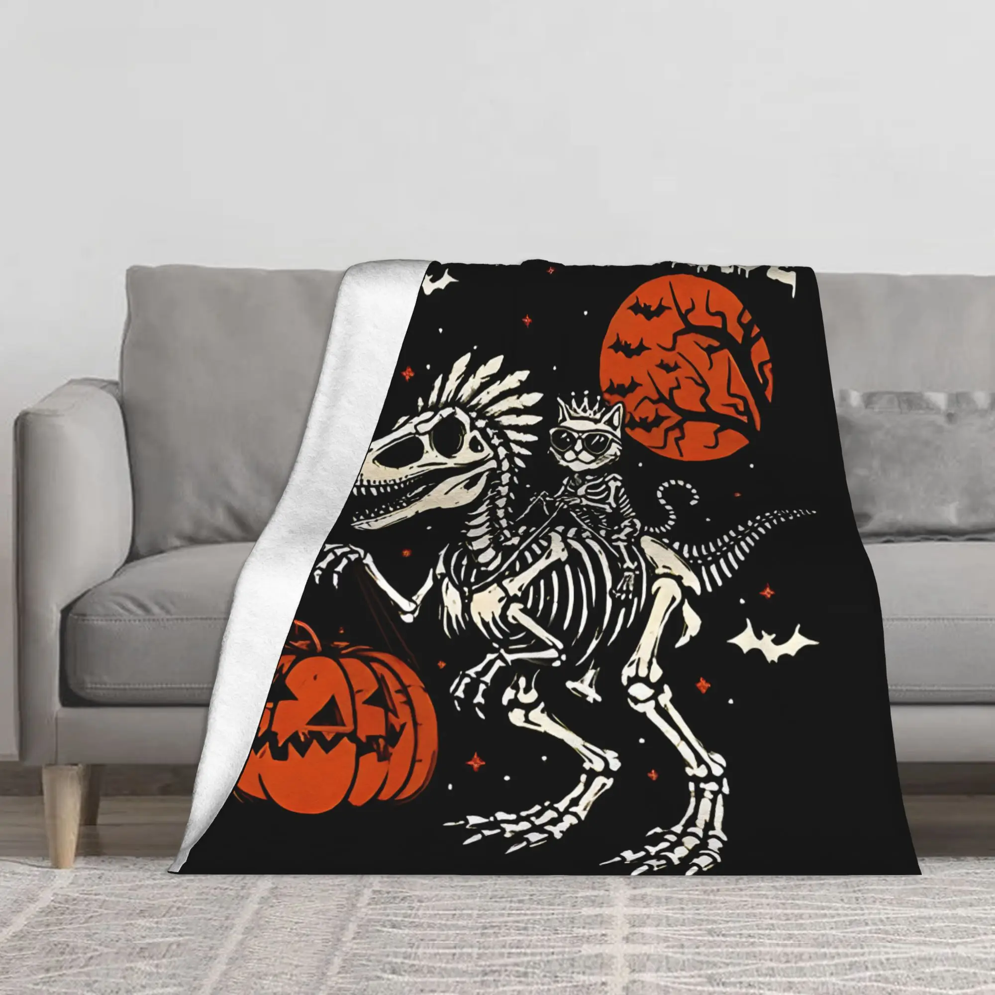 1PC Dungeon Crawler Carl Halloween Winter Blankets for Adults Bedding Home Interior Sofa Knee