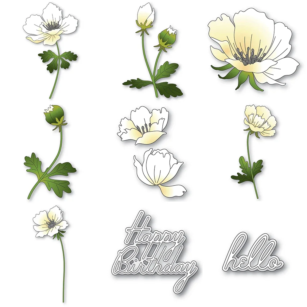 Metall-Stanzformen mit Lotusblüten, Prägestanz für DIY-Kartenherstellung, Scrapbooking, Bastelbedarf, Vorlageform, Fotoalbum