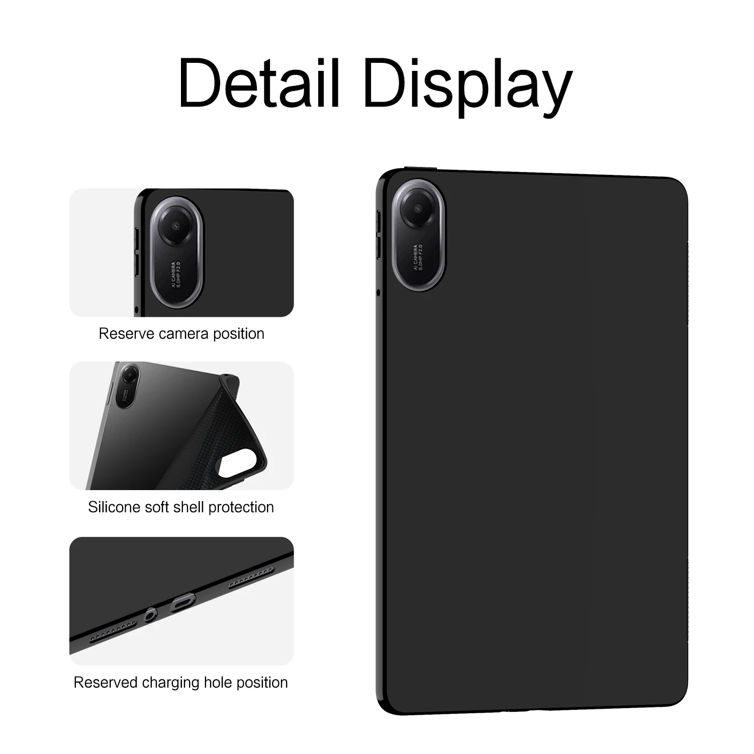 حافظة من السيليكون لهاتف Xiaomi Redmi Pad 2 2025 11 بوصة RedMi Pad2 غطاء مضاد للصدمات لهاتف RedMi Pad SE 11 8.7 Pro 12.1 غلاف من البولي يوريثان