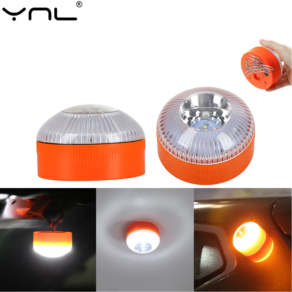 

Car Emergency LED Lights Magnetic Roadside Beacon LED Lamps Magnetism Waterproof Strobe Warn Flashing Light Safety Accessory Set