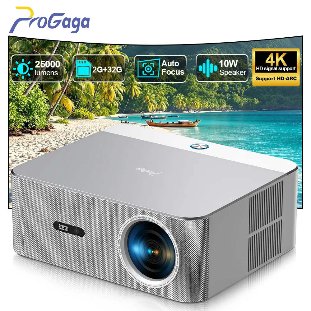PROGAGA PG610W Full HD 1080P Projector Android 4K WiFi 2G 32G PG610W Beamer Home Theater Meeting Game Video Projector