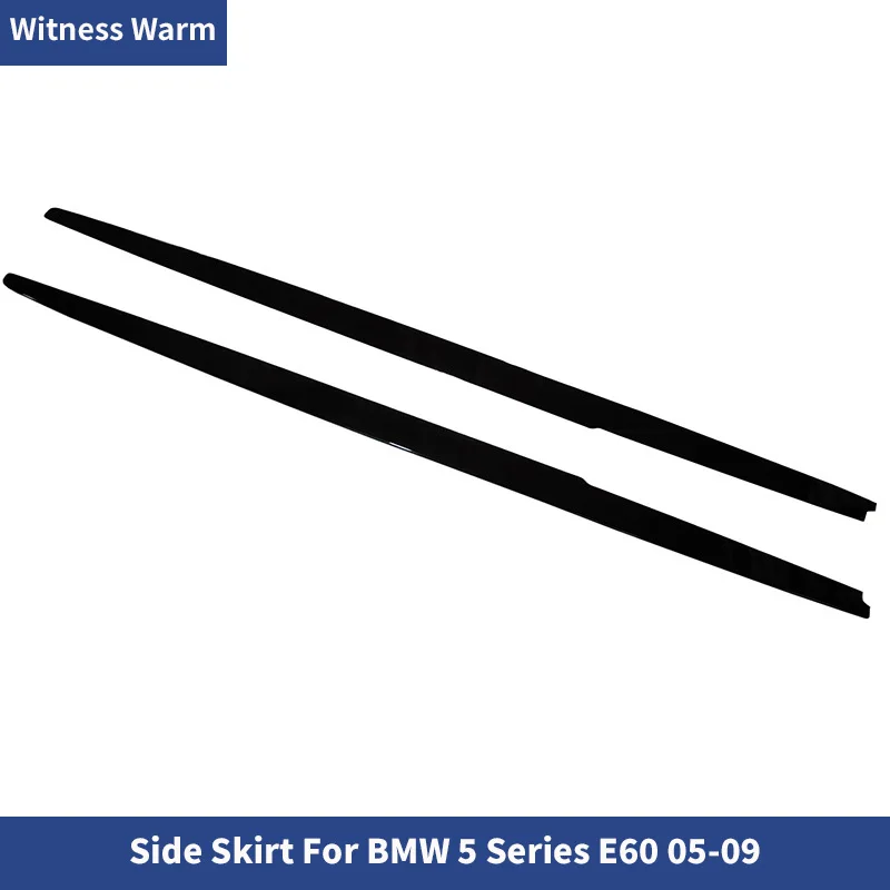 

Удлинители боковых юбок автомобиля, черный АБС-пластик для BMW 5 серии E60 05-09, фартук для бампера боковой двери, юбка для губ
