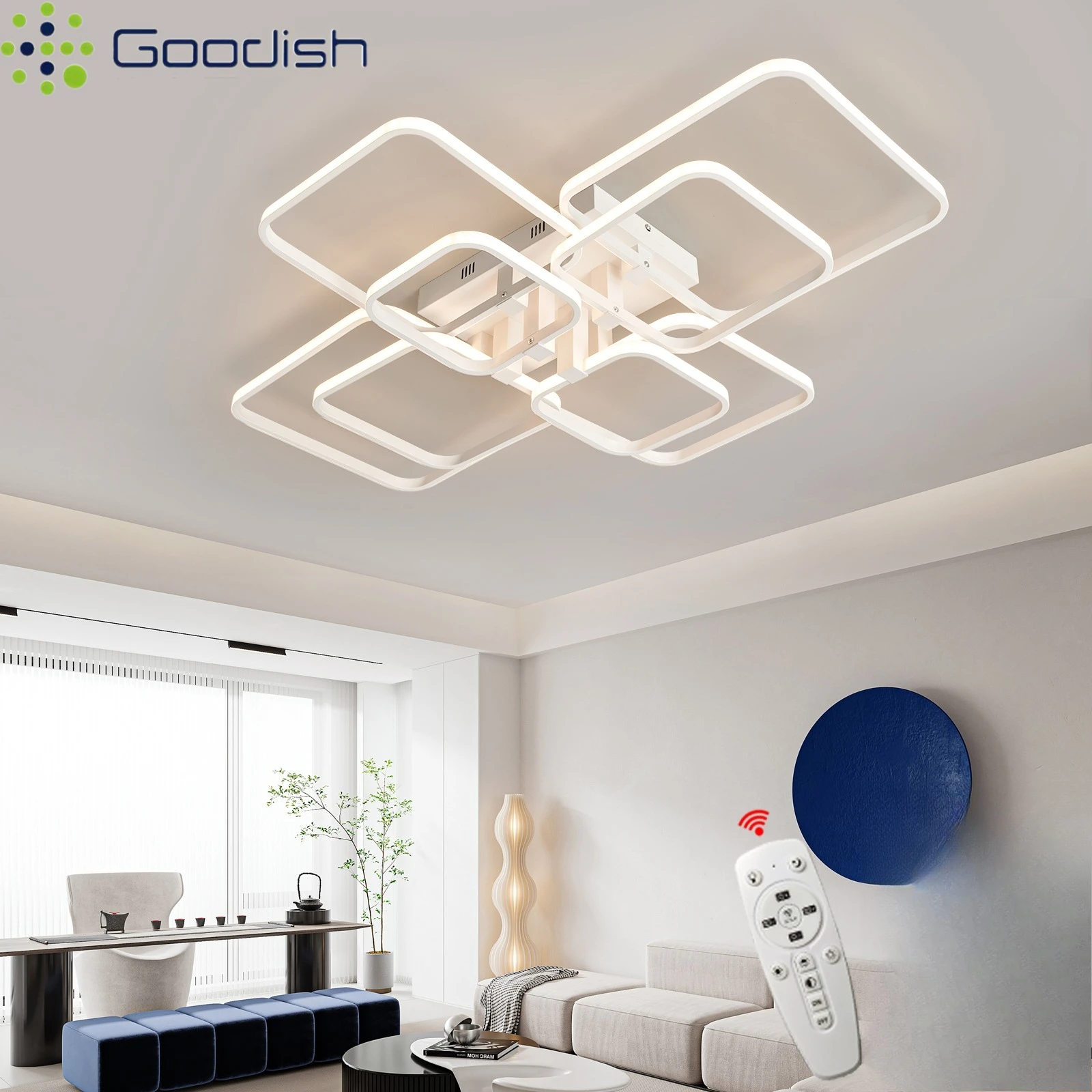 

Modern Luxury Nordic Chandelier Multi Remote Control LED Pendant Lights for Living Dining Room Home Decoration Hanging Lamps