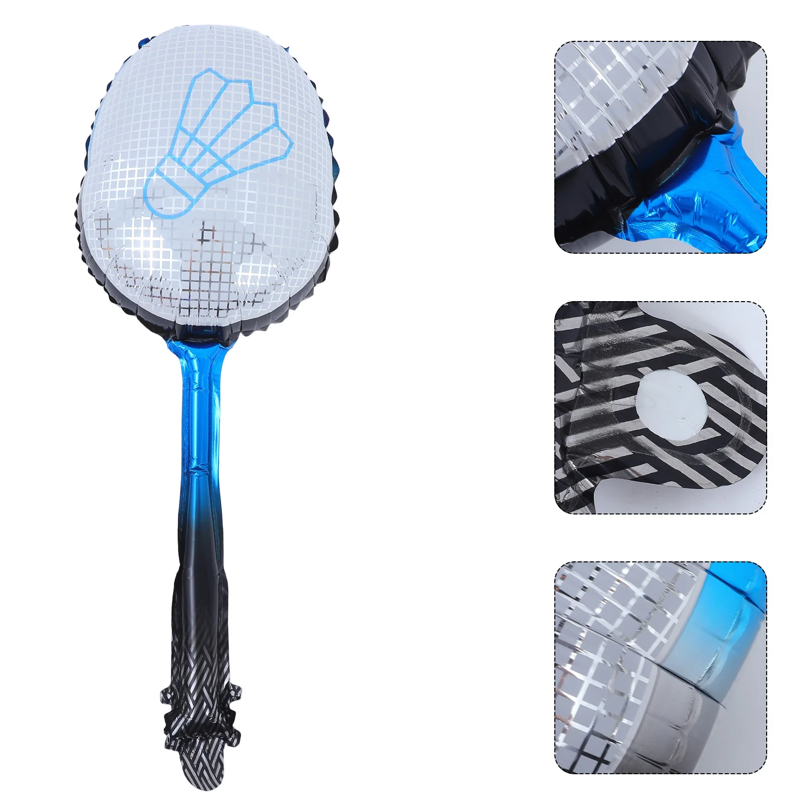 

4Pcs Aluminum Foil Badminton Racket Balloon Easy to Use Sports Themed Party Decorations Birthday Supplies Blue
