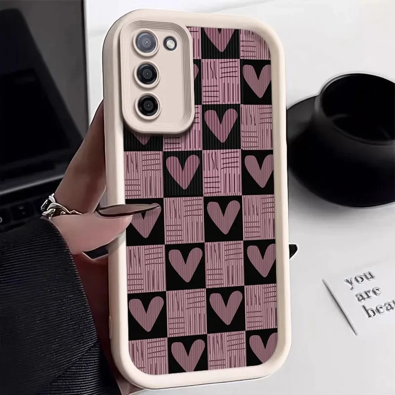 Cute Love Heart Couples Protection Case For Samsung Galaxy S24 S23 S22 S21 Ultra A52 A53 FE A54 A15 A35 A55 A13 A14 A34 Covers