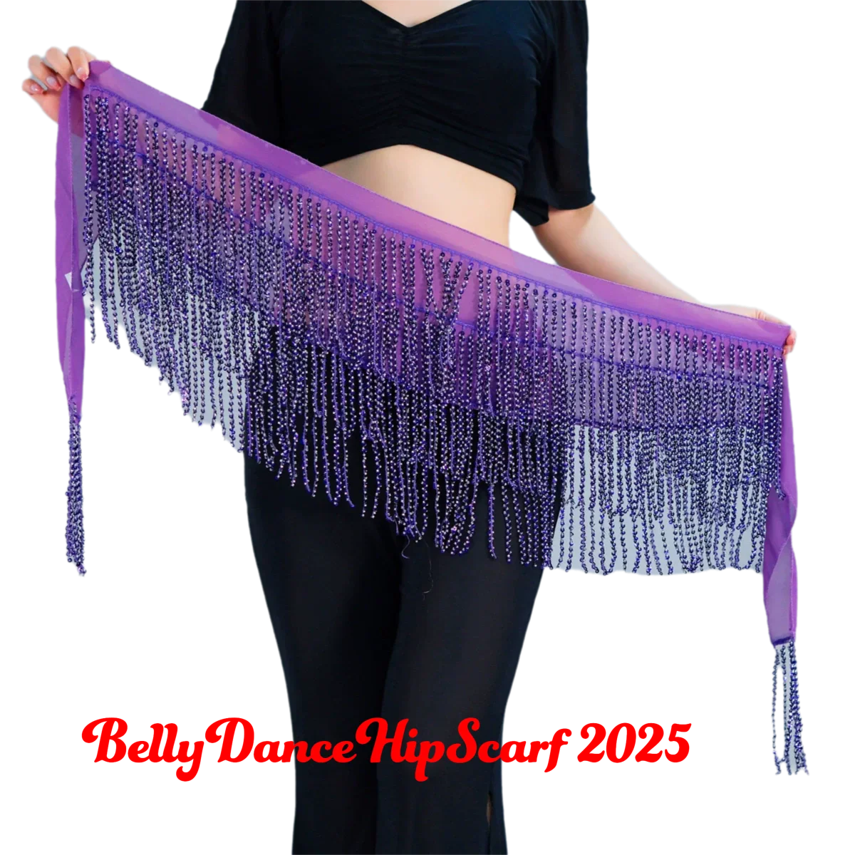 

2025 Bellydance Sequins Tassel Hip Scarf Waist Chain Women Dance Wear Waist Decoration Oriental Dancing Accessories Belt