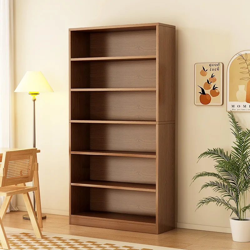 Modern 6-layer medium density fiberboard bookshelf display rack floor-to-ceiling locker bookcase