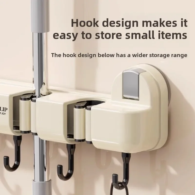 Suction Cup Hooks Home Accessories Kitchen Bathroom Storage Accessories Hooks Bathroom Row Suction Cup Mop Clip Hooks