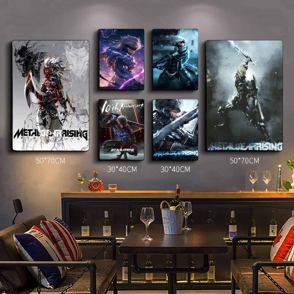 Metal Gear Rising Revengeance DIY Sticky Poster Vintage Room Bar Cafe Decor Home Decor