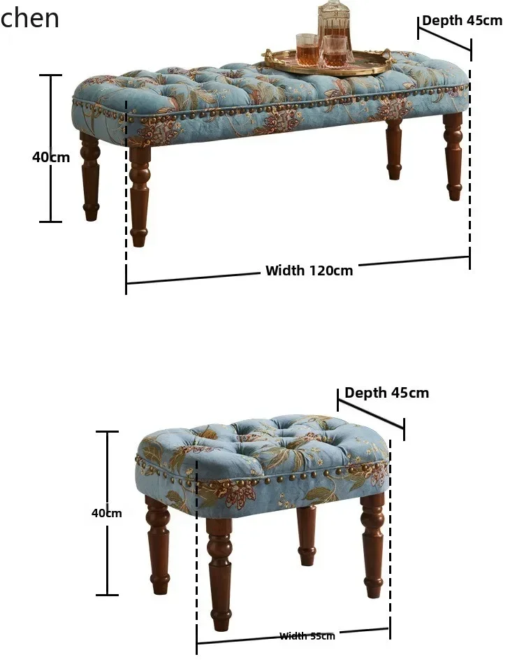 DSA Solid Wood Single Sofa Chair Household Lazy Bedroom Dressing Stool Leisure Fabric Sofa