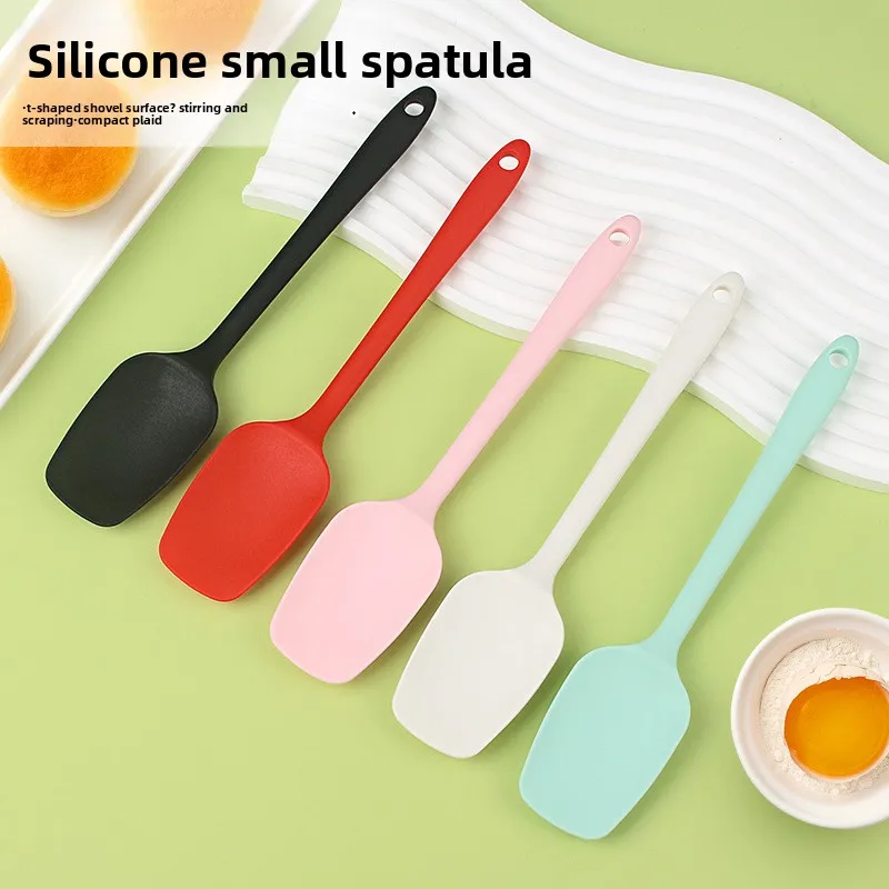Small T‑Shaped Silicone Spatula, Mini Scraper for Baby Food Pot, Cream Smoother, Baking Kitchen Tool