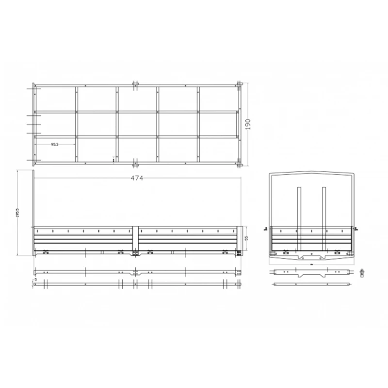 RC 1/14 Aluminium-Legierung Reling-Typ LKW-Box für Tamiya Muldenkipper für Scania MAN VOLVO Anhänger Kipper LKW DIY-Teile – Detail 2