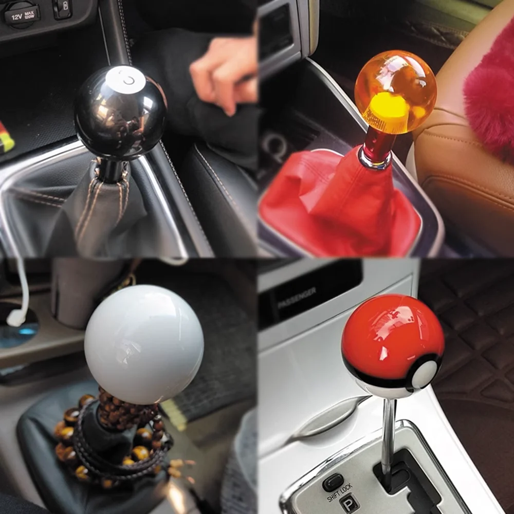 Car 7-star Universal Aluminum Alloy Gear Shift Knob Gearshift Shifter Stick Lever Headball Acrylic Shift Knob of GM