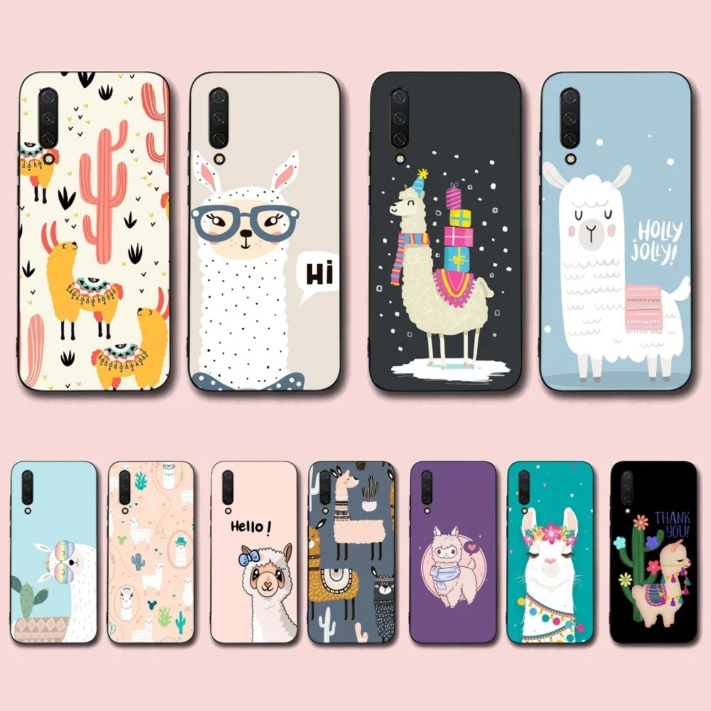 Cute Llama Alpaca Phone Case For Xiaomi Mi 5X 8 9 10 11 12 lite pro 10T PocoX3pro PocoM3 Note 10 pro lite