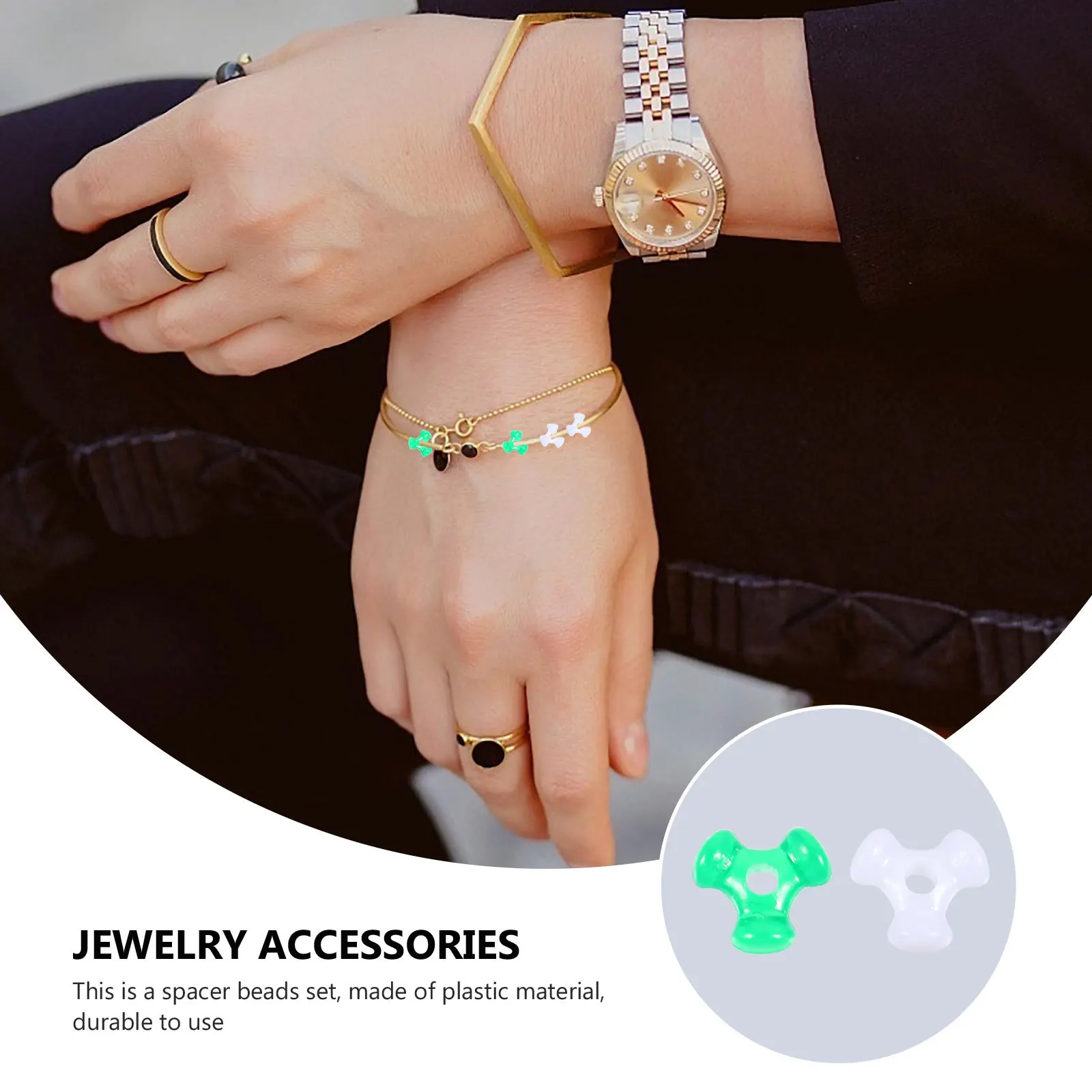 

2000 Pcs Triangle Trigetative Bone Beads Jewelry for Making Plastic Transparent