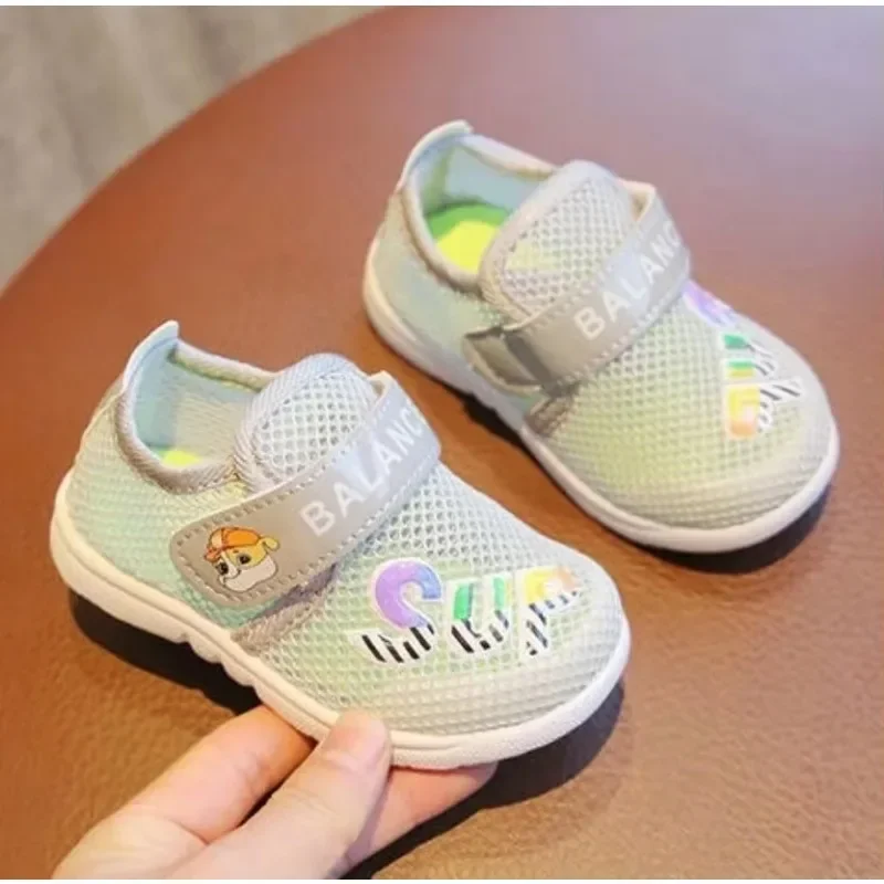 Zapatos individuales antideslizantes para niña, sandalias para bebé, zapatos transpirables de suela blanda para caminar de verano para niño de 0-1-3 años, zapatos de malla para bebé