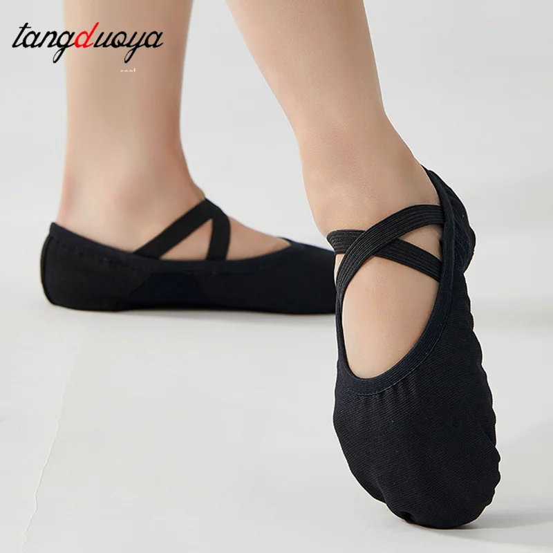 Men's Dance Shoes Large-Sized Ballet Shoes Professional Ballet Shoes Soft Sole Women Girls Ballerina Dance Shoes Stretch Ballet