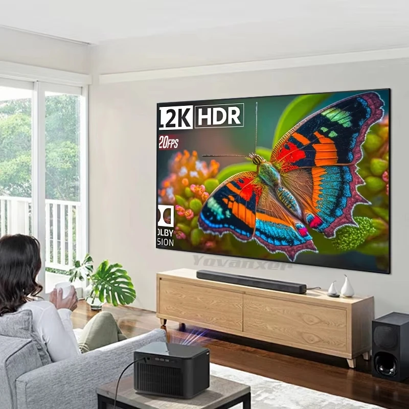 Bild: 2026 ALR Black Diamond Festrahmen-Projektionsleinwand 1CM Ultra-Schmaler Rahmen Umgebungslicht Abweisende 4K 8K 3D HD Normalprojektorleinwand