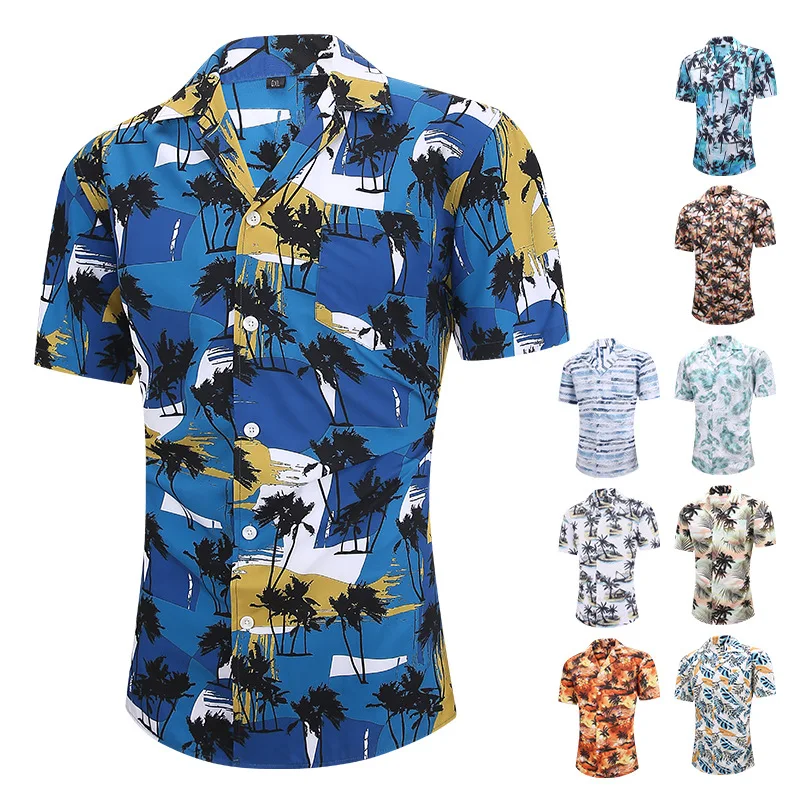 

Men's, Big, &, Tall, Plus, Size, Tropical, Print, Shirt, Long, Sleeve, Loose, Fit, Beach, Casual, Polyester, Floral, Pattern