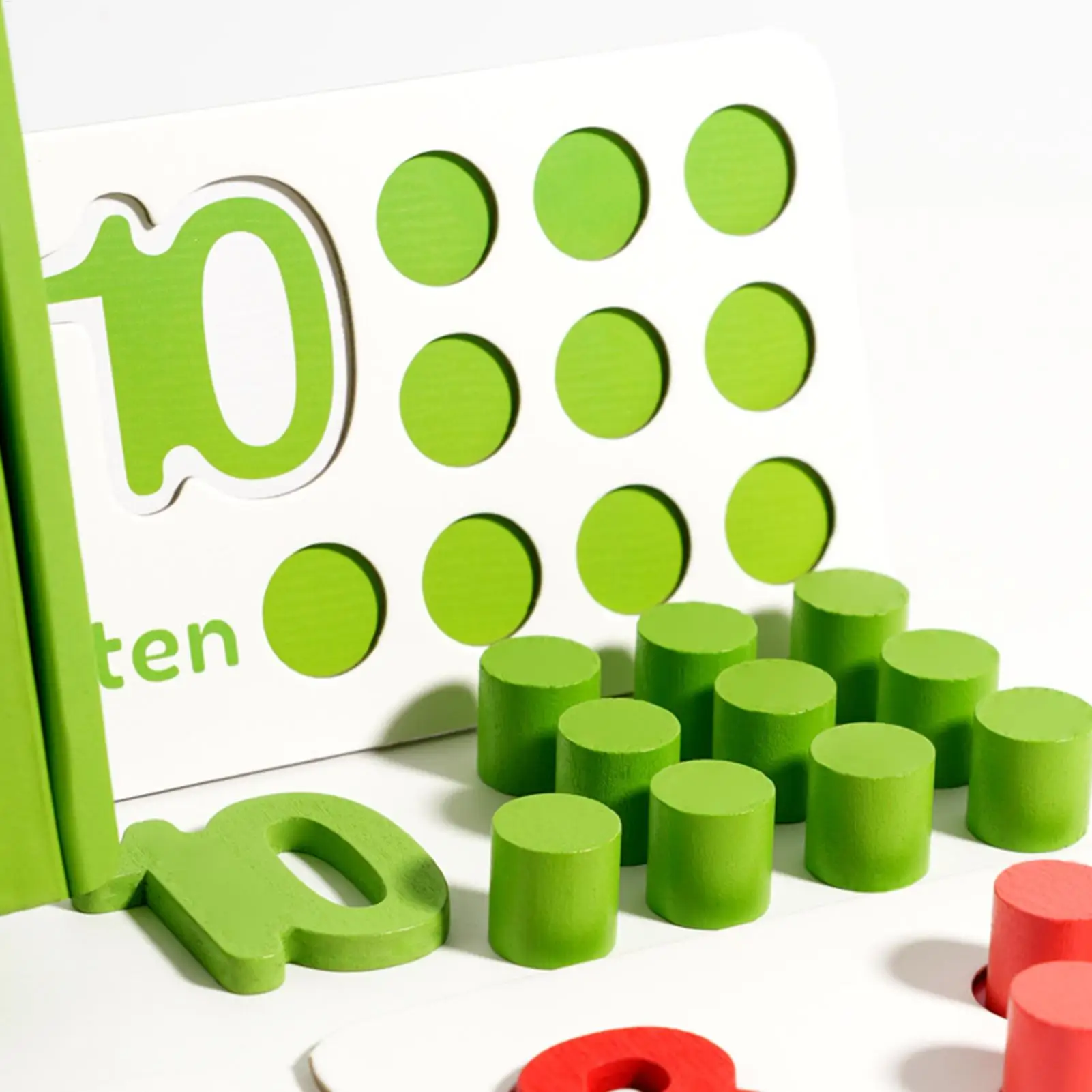 Peg Counting Board Wooden Math Educational Toy Math Manipulatives For Toddler Kindergarteners Preschoolers Kids Homeschool