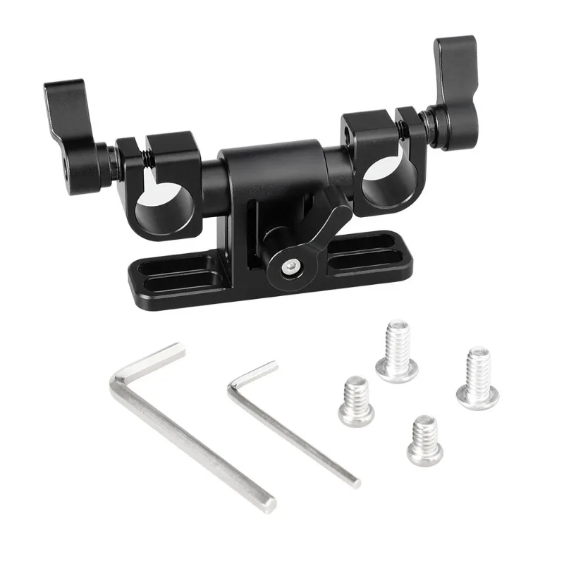 

Adjustable 15mm Double Hole Tube Clamp with 360 ° Rotary Rod Adapter Tripod