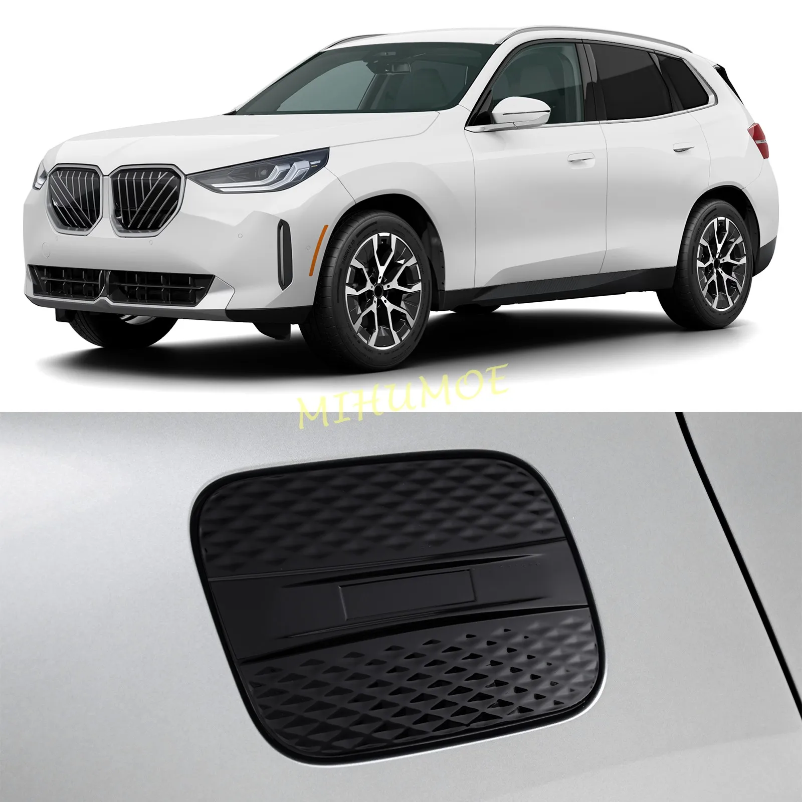 

For BMW X3 2025 2026 Black Car Exterior Gas Oil Fuel Tank Cap Decoration Cover Trim Mouldings ABS Glossy