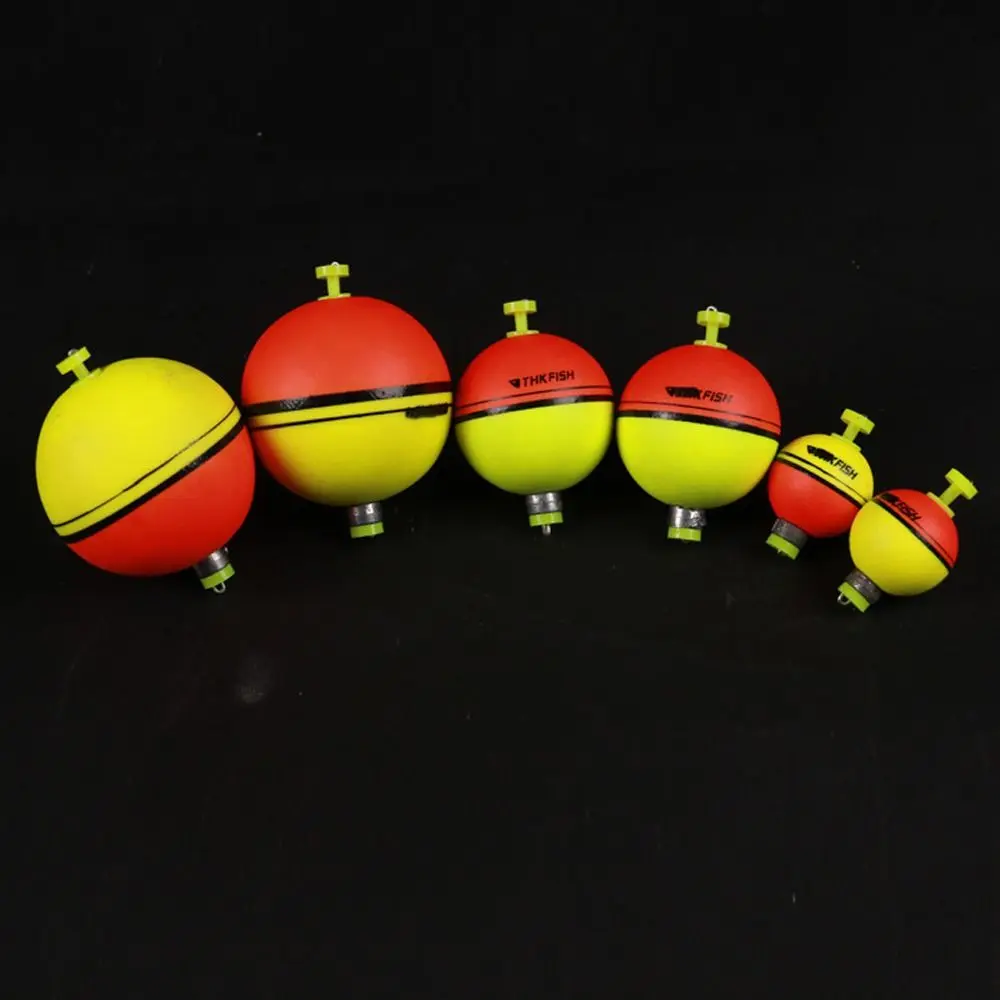25mm 40mm 50mm Fishing Ball Bobbers Weighted Visibility Round Ball Foam Float Responsive Fixed Fishing Float Bobber Fish Bait