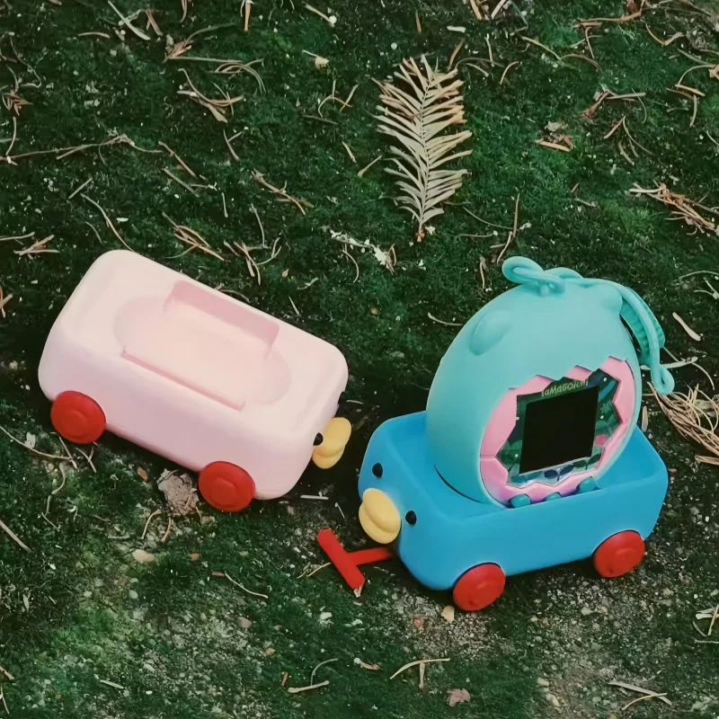 Adequado para tamagotchi paraíso esmeralda floresta botão capa protetora adorável com ovo-caça base de carro menina festival presente