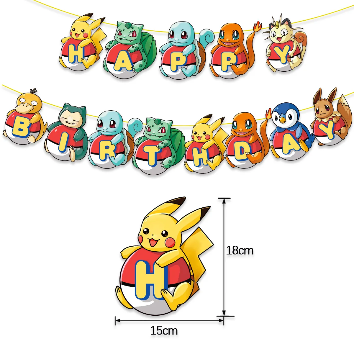 12pcs/set Pokemon Latex Balloons Pikachu Charmander Squirtle Anime Series Theme Children Partys Decorations Supplies Gifts Toys - view 4