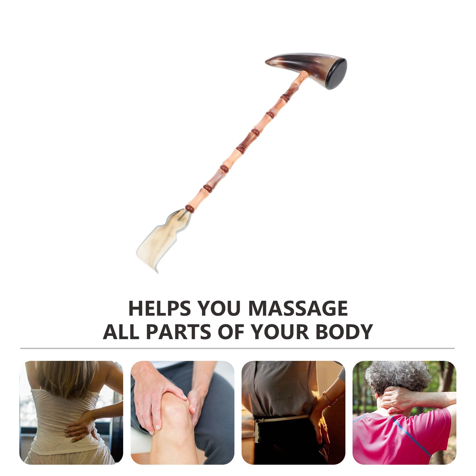 Ox Horn Scratcher Portable Ox Horn Massager Back Scratcher Body Massager Hammer Ox Horn Massage Tool